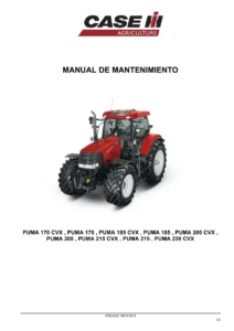 Manual de Servicio Case IH Puma 170 185 200 215 230 CVX - Taller Completo