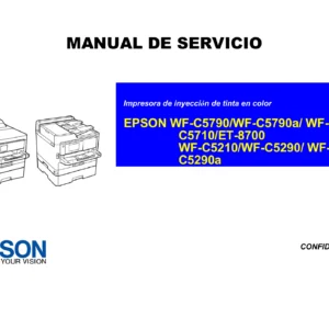 Manual de Servicio Epson WF-C5790 WF-C5710 ET-8700 WF-C5210 WF-C5290 - Impresora de Inyección de Tinta en Color