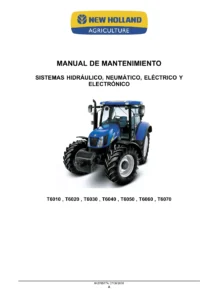 Manual de Servicio New Holland T6010 T6020 T6030 T6040 T6050 T6060 T6070 - 84276577A en Español