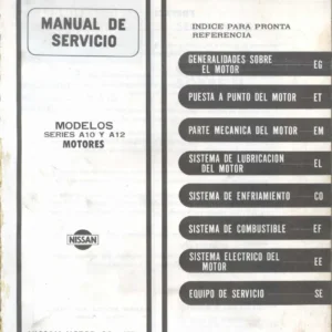 Manual de Servicio Nissan Datsun 1200 Motores A10 y A12 - Taller PDF
