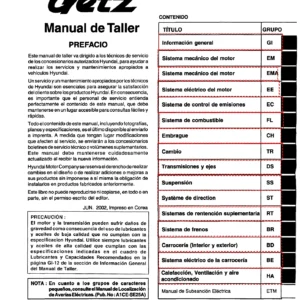 Manual de Taller Hyundai Getz 2002-2011 – Guía de Reparación y Mantenimiento (PDF)
