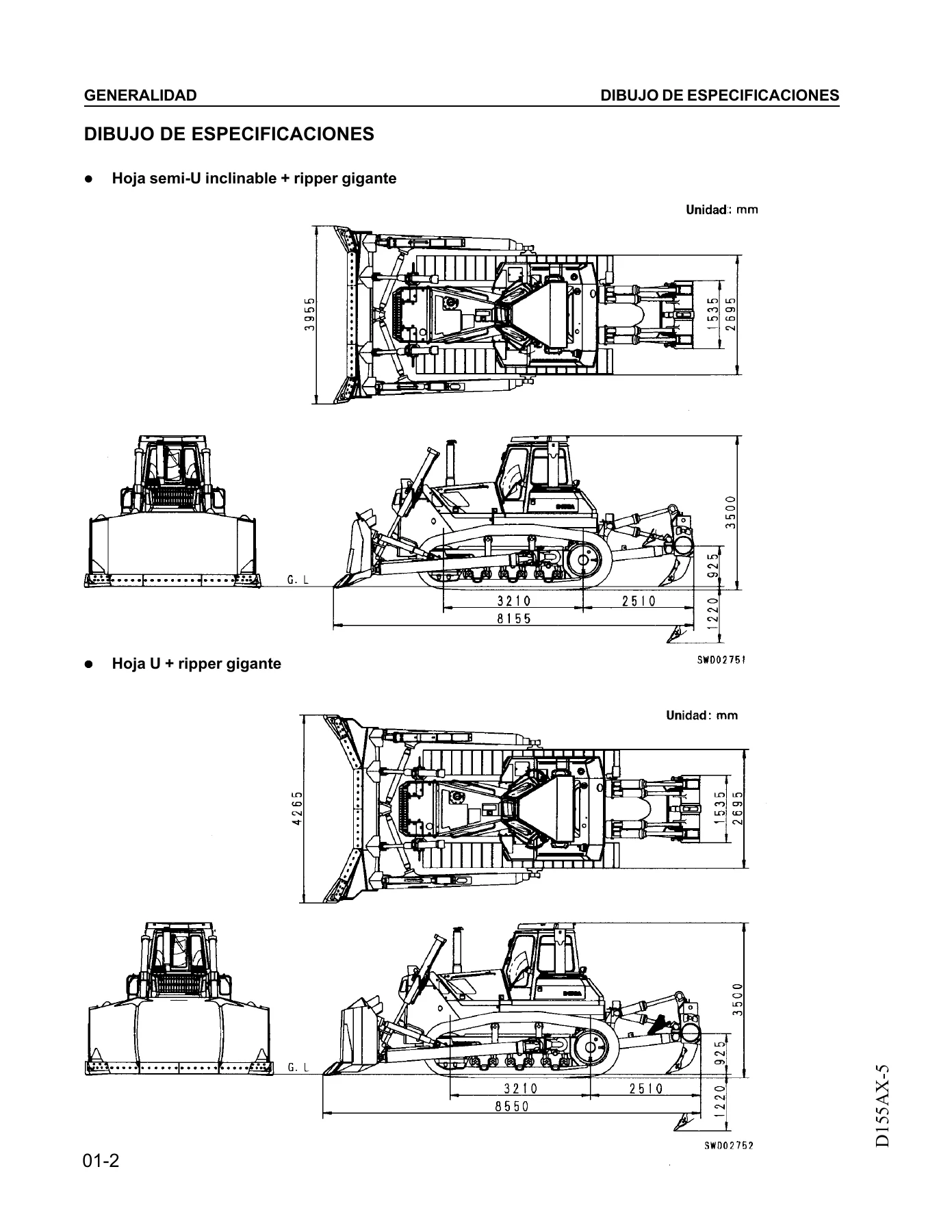Manual de Taller Komatsu D155AX-5 GSBM016205 Tractor de Orugas Serie 70001 - Image 2