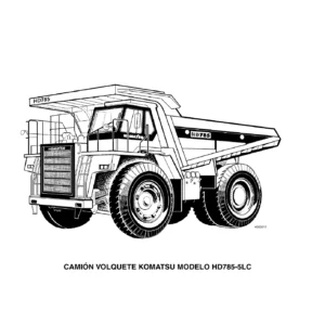 Manual de Taller Komatsu HD785-5 y HD785-5LC Camión de Volquete - GSBM006101 - Descarga PDF