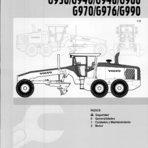 Manual de Taller Volvo G930 G940 G946 G960 G970 G976 G990 Motoniveladoras - PDF