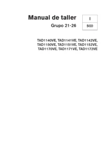 Manual de Taller Volvo Penta TAD1140VE a TAD1172VE Grupos 21-26 Español PDF