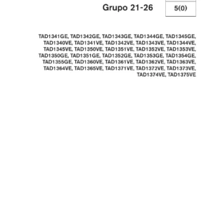 Manual de Taller Volvo Penta TAD13 Grupos 21-26 2015 - Descarga PDF