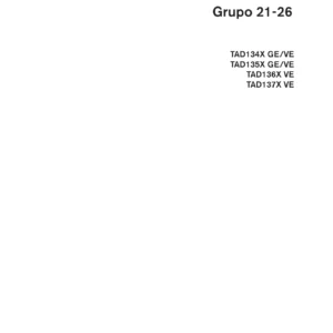Manual de Taller Volvo Penta TAD134X TAD135X TAD136X TAD137X - Grupos 21-26 en Español