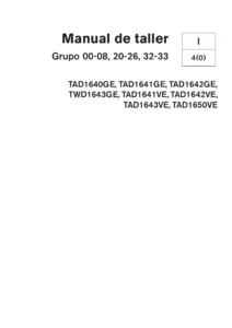 Manual de Taller Volvo Penta TAD1640GE TAD1641GE TAD1642GE TWD1643GE TAD1641VE TAD1642VE TAD1643VE TAD1650VE - Descarga PDF