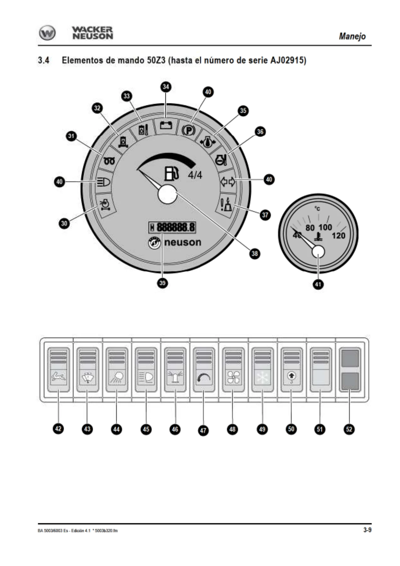 Manual del Operador Excavadora Wacker Neuson 50Z3 / 6003 / 50Z3₂ / 6003₂ - Español PDF - Image 3