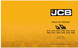 Manual del Operador JCB JS115-JS360 Excavadoras de Orugas 2014 - Español - 9821/9703