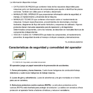 Manual del Operador John Deere 310 P Retroexcavadora Cargadora en Español - PDF