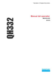 Manual del Operador Sandvik QH332 - Trituradora de Cono Móvil Sobre Orugas en Español [MQH332LAES] PDF