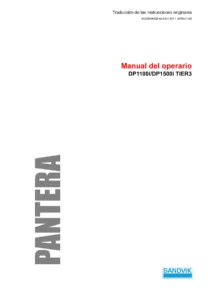 Manual del Operario Sandvik Pantera DP1100i DP1500i TIER3 - PDF en Español