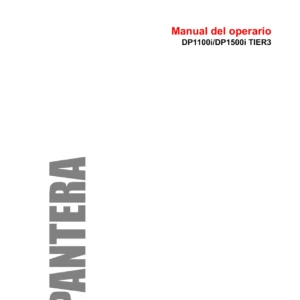 Manual del Operario Sandvik Pantera DP1100i DP1500i TIER3 - PDF en Español