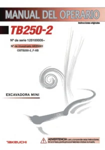 Manual del Operario Takeuchi TB250-2 Excavadora Mini en Español - PDF