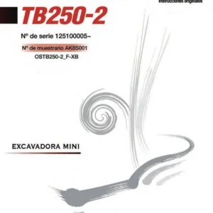 Manual del Operario Takeuchi TB250-2 Excavadora Mini en Español - PDF