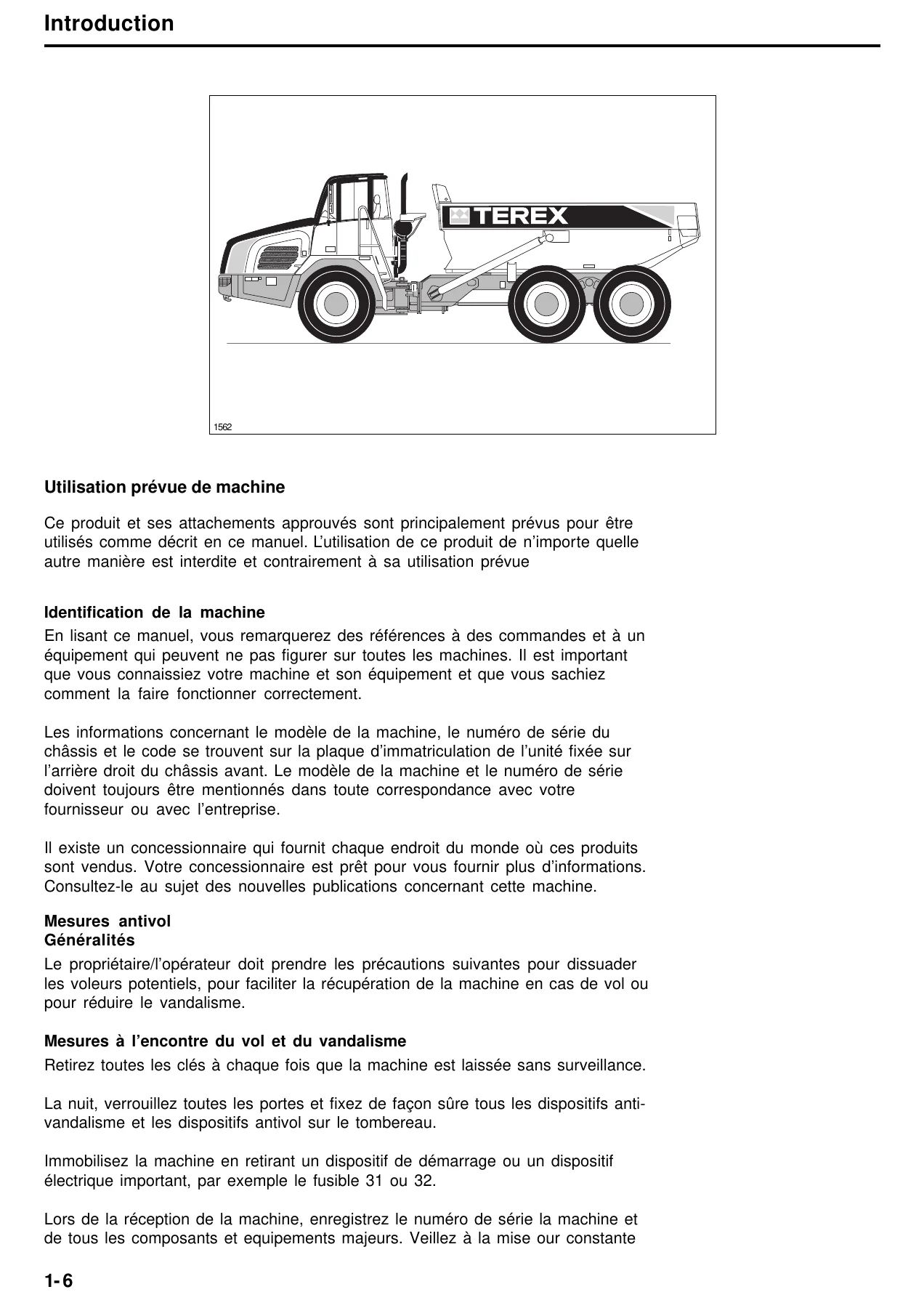 Manuel de l'utilisateur Terex TA25 TA27 TA30 RS - Tombereau articulé PDF - Image 2