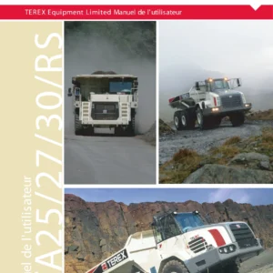 Manuel de l'utilisateur Terex TA25 TA27 TA30 RS - Tombereau articulé PDF