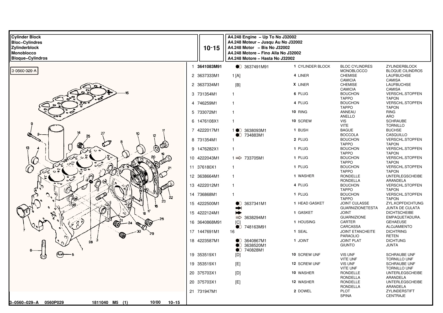 Massey Ferguson 390E Parts Catalogue - A4.248 & A4.41 Diesel Engine PDF - Image 2
