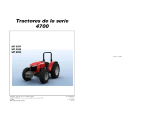 Massey Ferguson 4707 4708 4709 Serie 4700 Manual del Operador en Español - PDF