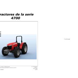 Massey Ferguson 4707 4708 4709 Serie 4700 Manual del Operador en Español - PDF
