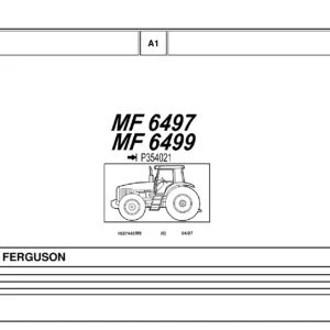 Massey Ferguson 6497 6499 Parts Catalog 2007 PDF - 1637445M5 Illustrated Parts Manual