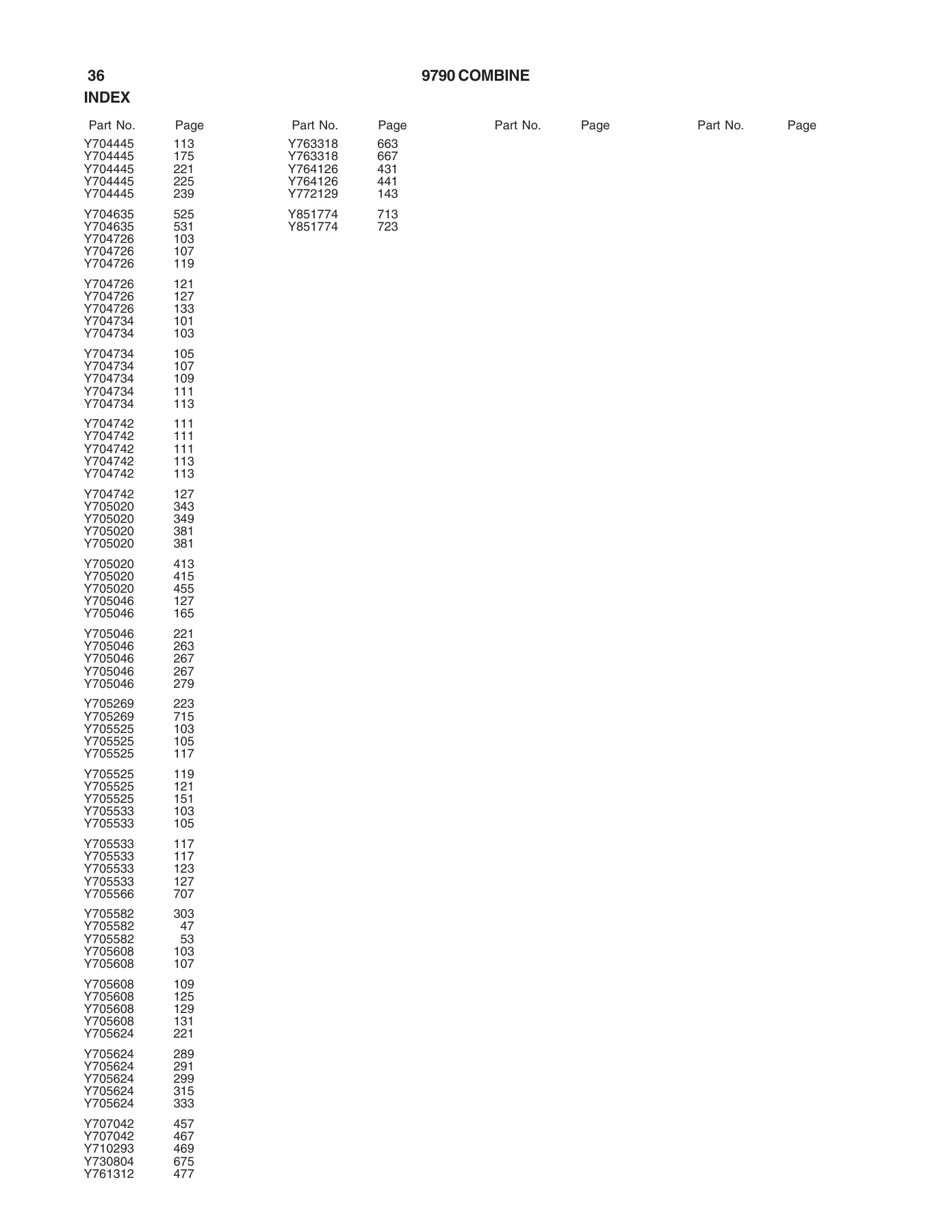 Massey Ferguson 9790 Combine Parts Catalog Manual - Image 2