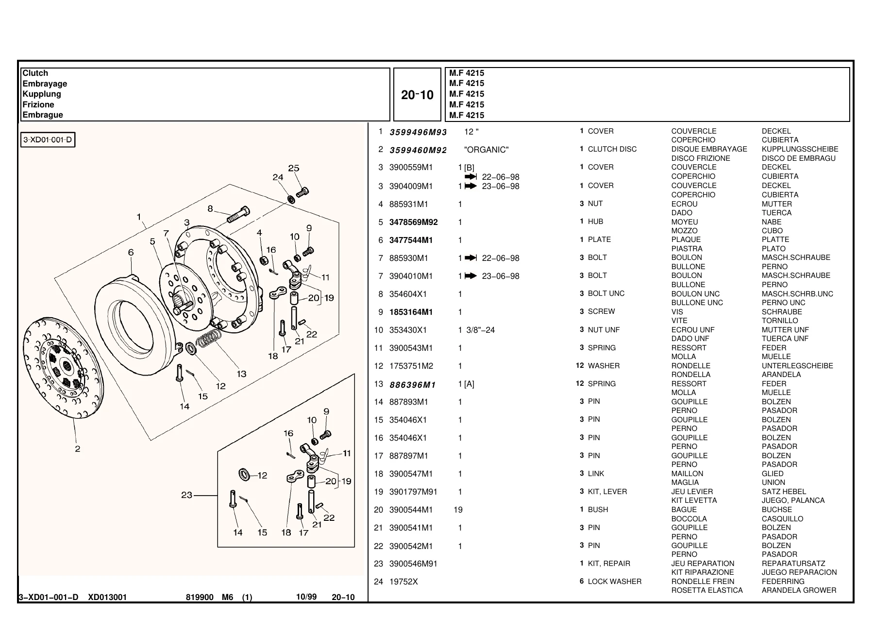 Massey Ferguson MF 4215 MF 4220 Tractor Parts Catalog 819900M6 - PDF - Image 3