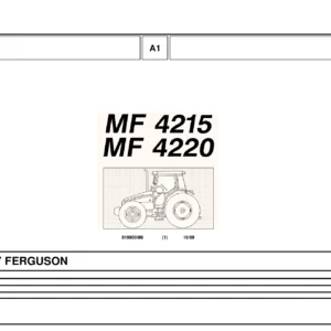 Massey Ferguson MF 4215 MF 4220 Tractor Parts Catalog 819900M6 - PDF