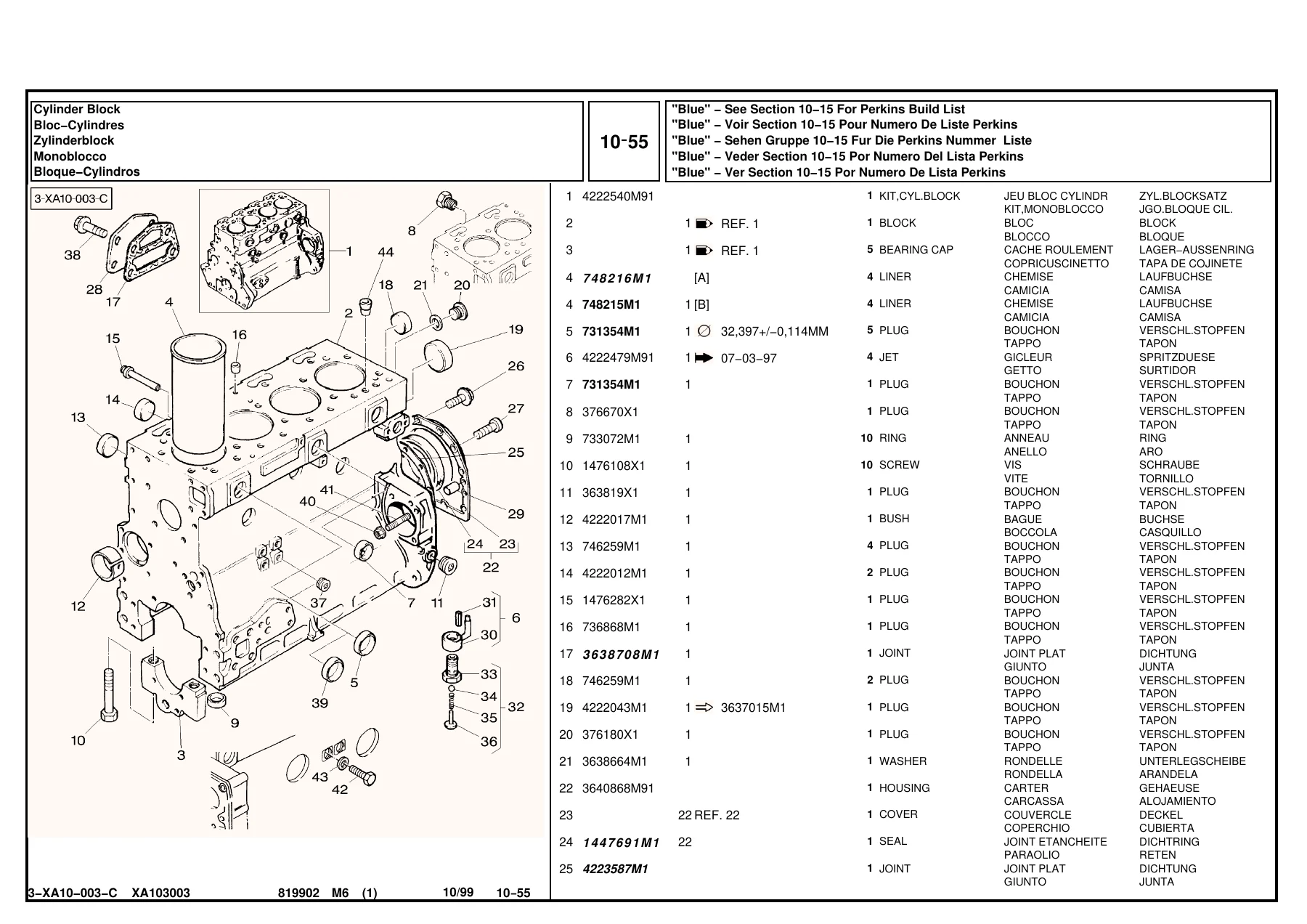 Massey Ferguson MF 4245 MF 4255 Tractor Parts Catalog 819902M6 - Image 3