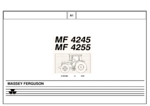 Massey Ferguson MF 4245 MF 4255 Tractor Parts Catalog 819902M6