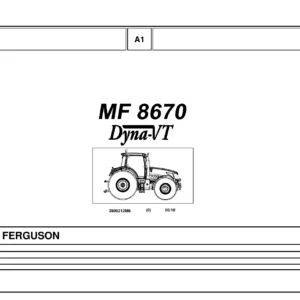 Massey Ferguson MF 8670 Dyna-VT Tractor Parts Catalog 3906212M6