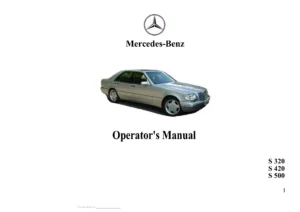 Mercedes-Benz S320 S420 S500 W140 Operator's Manual PDF