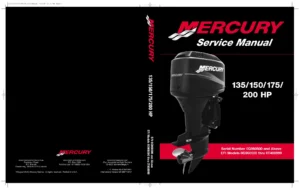 Mercury 135 150 175 200 HP Outboard Service Manual 90-878079R01 PDF