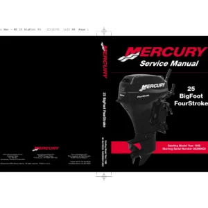 Mercury 25 BigFoot FourStroke Service Manual 90-854785R2 - 2002 25HP 4-Stroke Outboard Repair