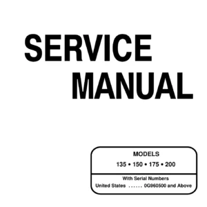 Mercury Mariner 135-200 HP Outboard Service & Repair Manual (2000 Models)
