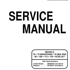 Mercury Mariner 65-125 HP Outboard Service Manual - 75 90 100 115 125 & 65/80 Jet Repair