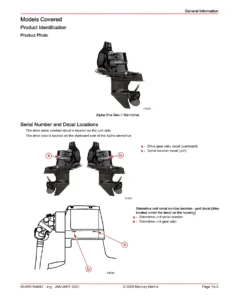 Mercury MerCruiser Alpha One Generation II Sterndrive Service Manual 90-8M0164047