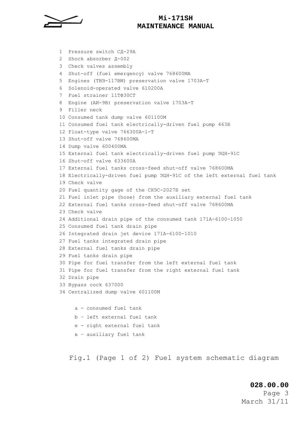 Mi-171Sh Helicopter Maintenance Manual Book III Part 1 Helicopter Systems - 2011 PDF - Image 3
