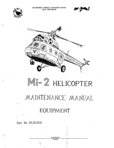 Mi-2 Helicopter Equipment Maintenance Manual - PDF Download