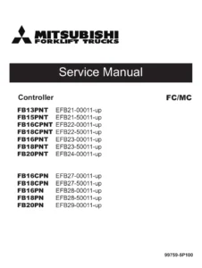 Mitsubishi FB13-20PNT FB16-20PN Forklift FC/MC Controller Service Manual 2012