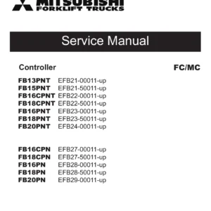 Mitsubishi FB13-20PNT FB16-20PN Forklift FC/MC Controller Service Manual 2012
