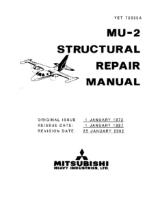 Mitsubishi MU-2B Series Structural Repair Manual YET 72035A PDF