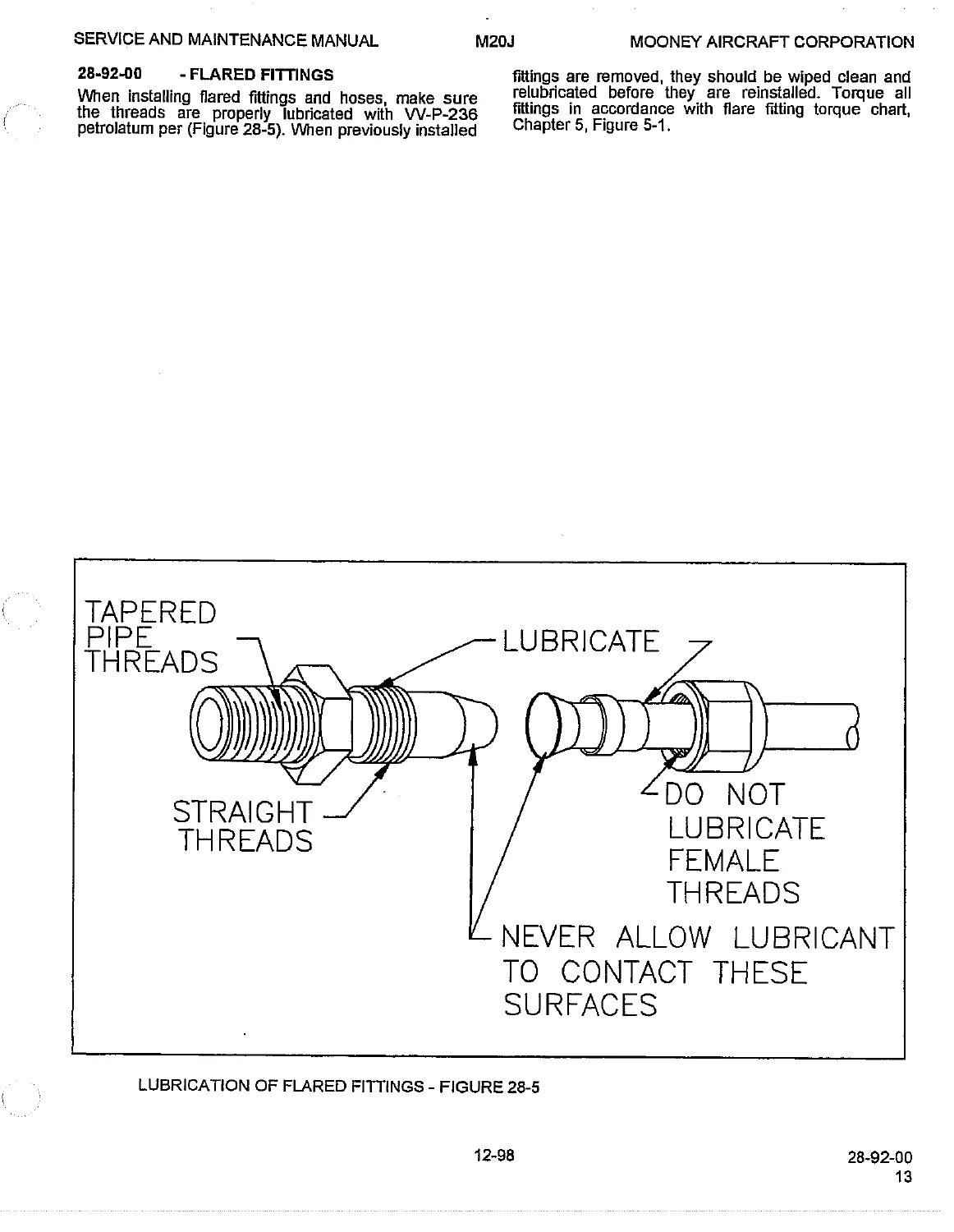Mooney M20J Service and Maintenance Manual - Manual No. 123 - December 1998 - Image 3