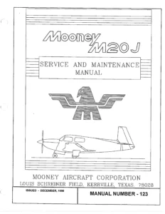 Mooney M20J Service and Maintenance Manual - Manual No. 123 - December 1998