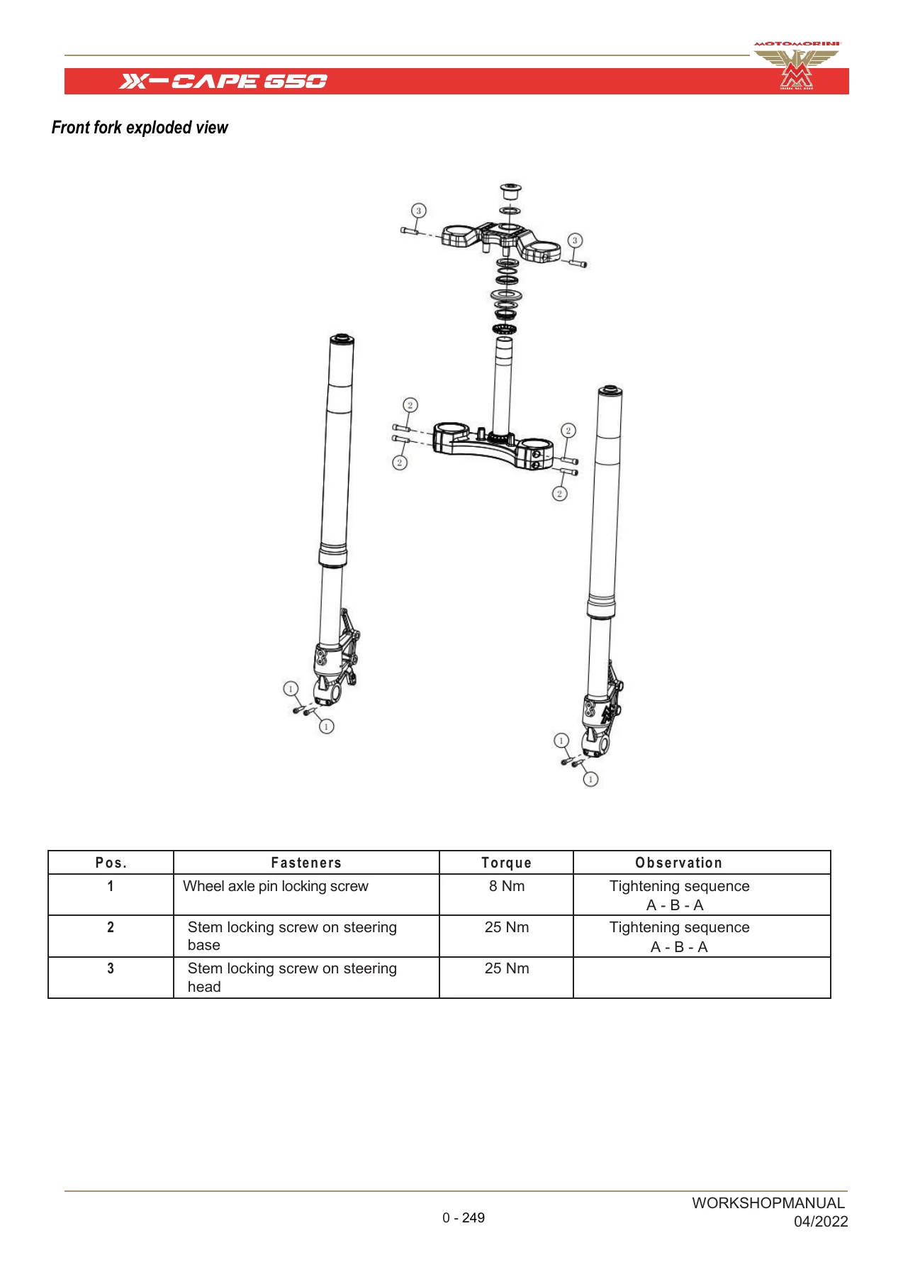Moto Morini X-Cape 650 Workshop Service Repair Manual 04/2022 - Image 3