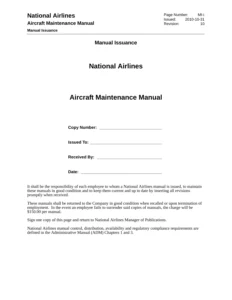 National Airlines DC-8 Aircraft Maintenance Manual - Revision 12 (July 2011)