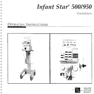 Nellcor Puritan Bennett Infant Star 500 950 Ventilator Operating Instructions Manual