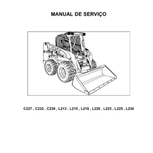 New Holland C227 C232 C238 L213 L215 L218 L220 L223 L225 L230 Manual de Serviço 84561154 em Português PDF