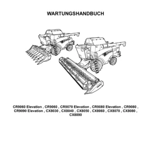 New Holland CR9060 CR9090 CX8030 CX8090 Mähdrescher Wartungshandbuch 2009